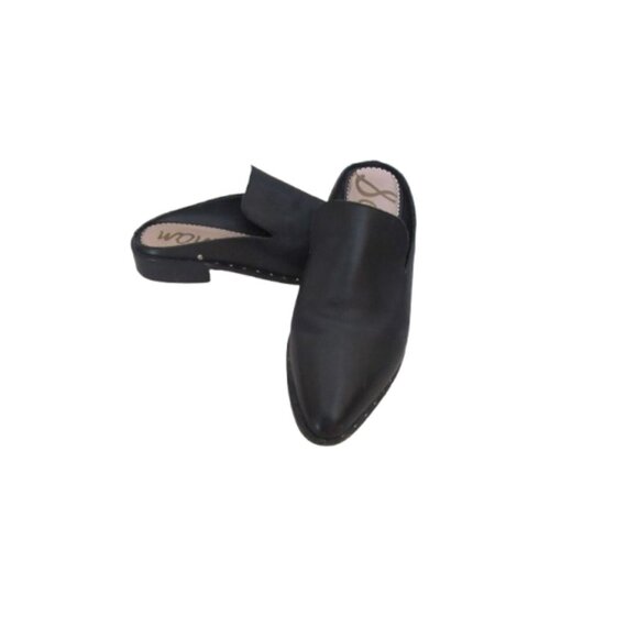 Sam Edelman Womens Black Leather Lewellyn Mule Slides Size 8.5 - Picture 1 of 5